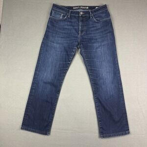 Mavi Zach Straight Leg Jeans, Men TAG 33x30 / TRUE 33x29, Blue Denim Stretch